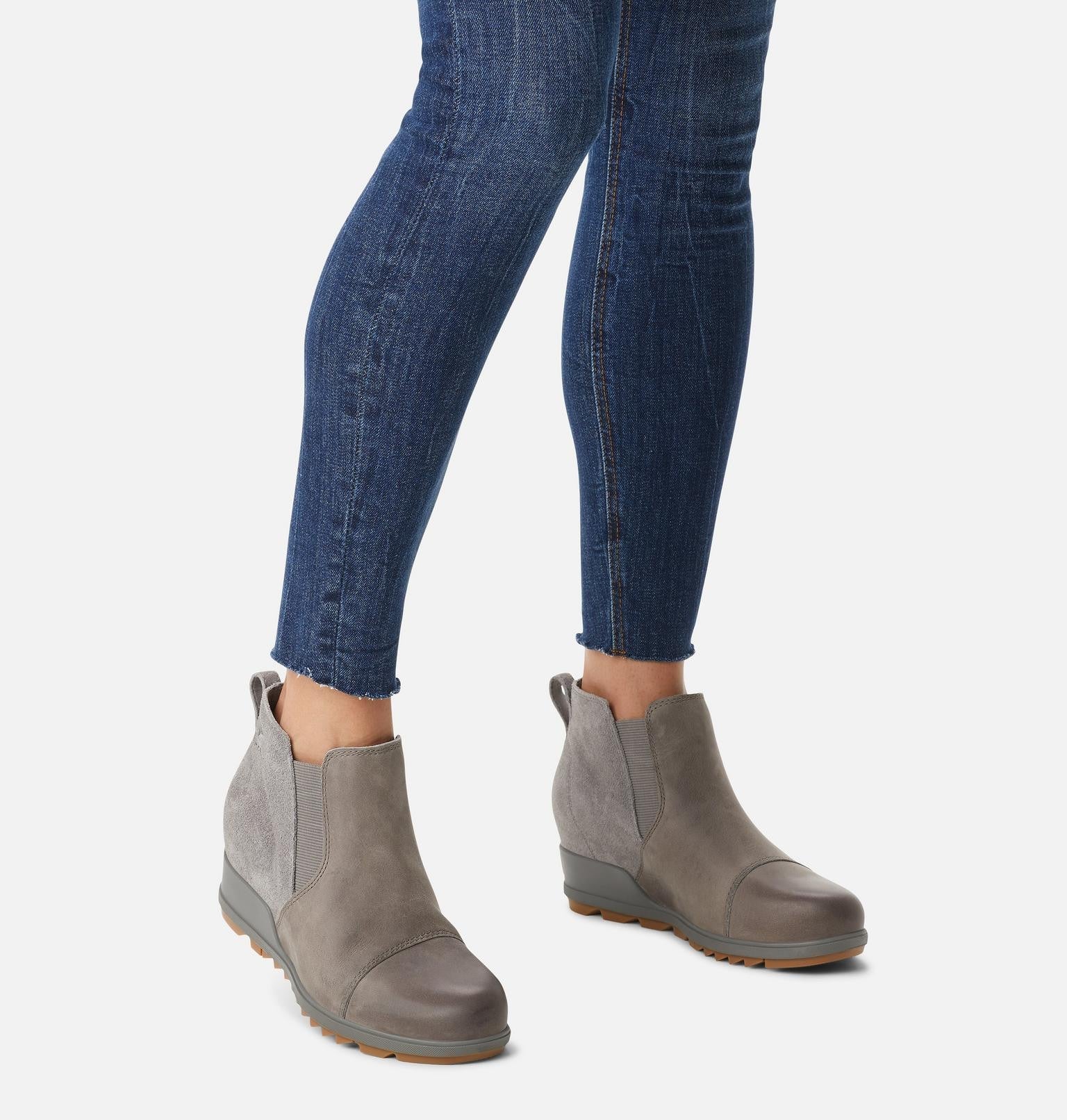 Women's Evie™ Pull-On Suede Bootie - Quarry, Gum 2