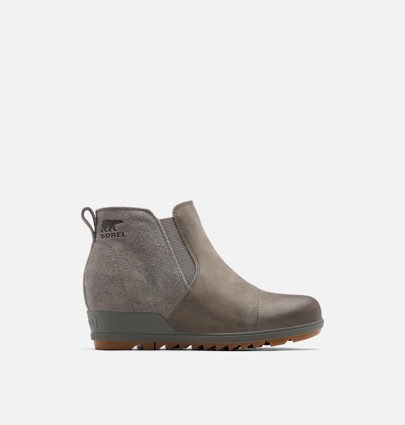 Women's Evie™ Pull-On Suede Bootie - Quarry, Gum 2