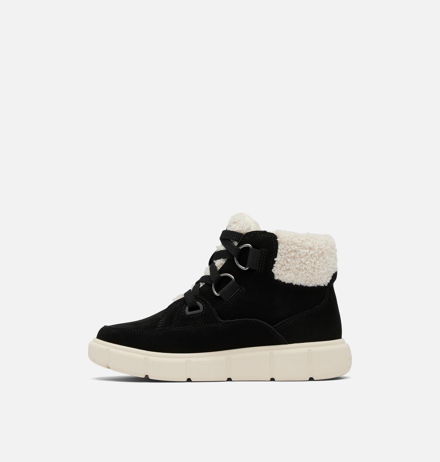 SOREL EXPLORER™ III NW Lace Women's Waterproof Boot - Black, Sea Salt