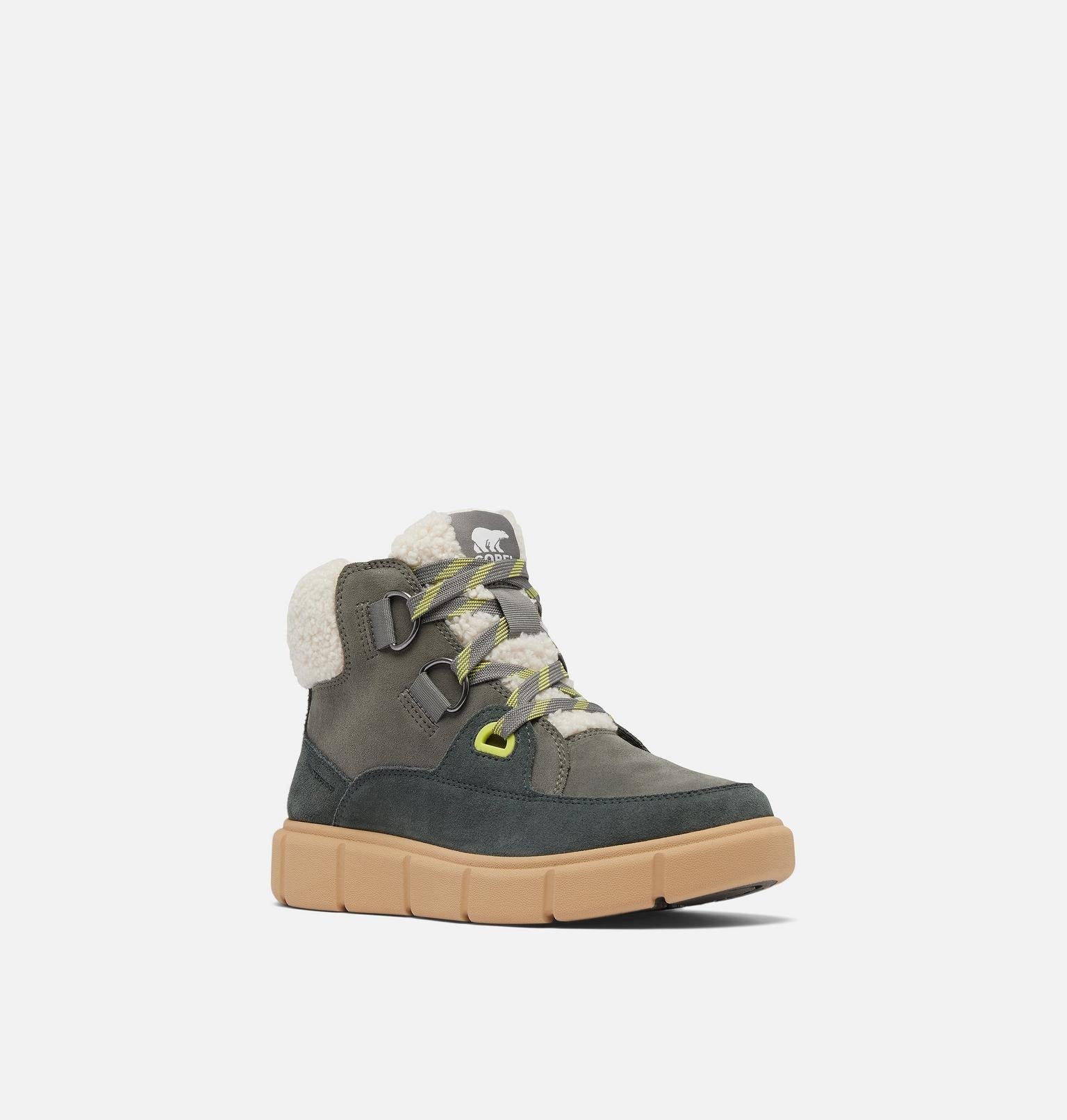 SOREL EXPLORER™ III NW Lace Women's Waterproof Boot - Quarry, Sea Salt