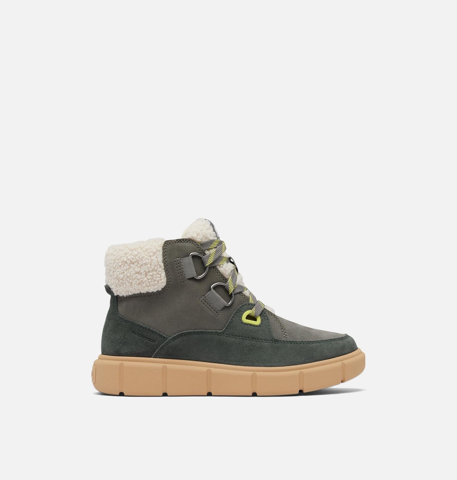 SOREL EXPLORER™ III NW Lace Women's Waterproof Boot - Quarry, Sea Salt