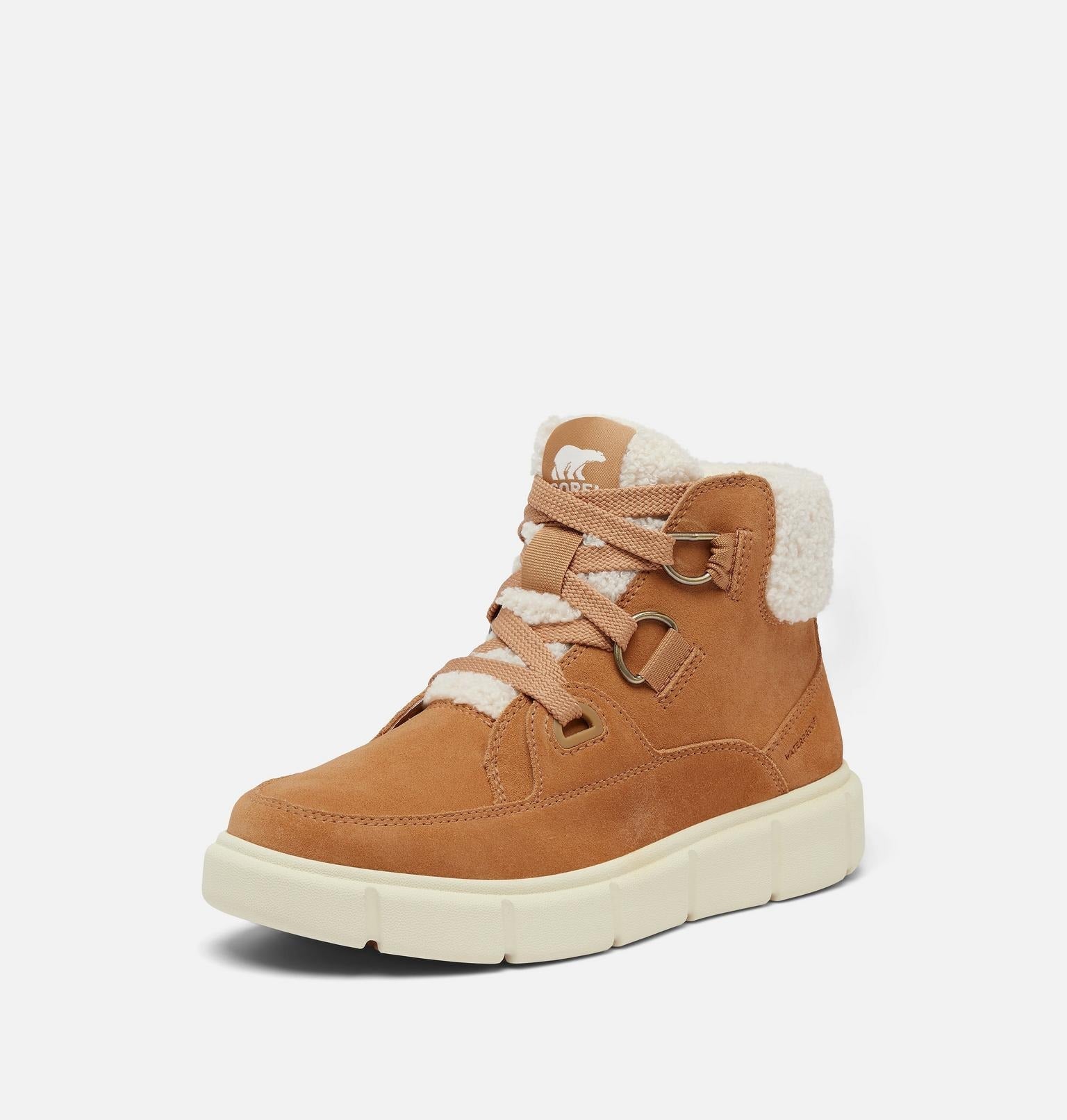 SOREL EXPLORER™ III NW Lace Women's Waterproof Boot - Tawny Buff, Sea Salt