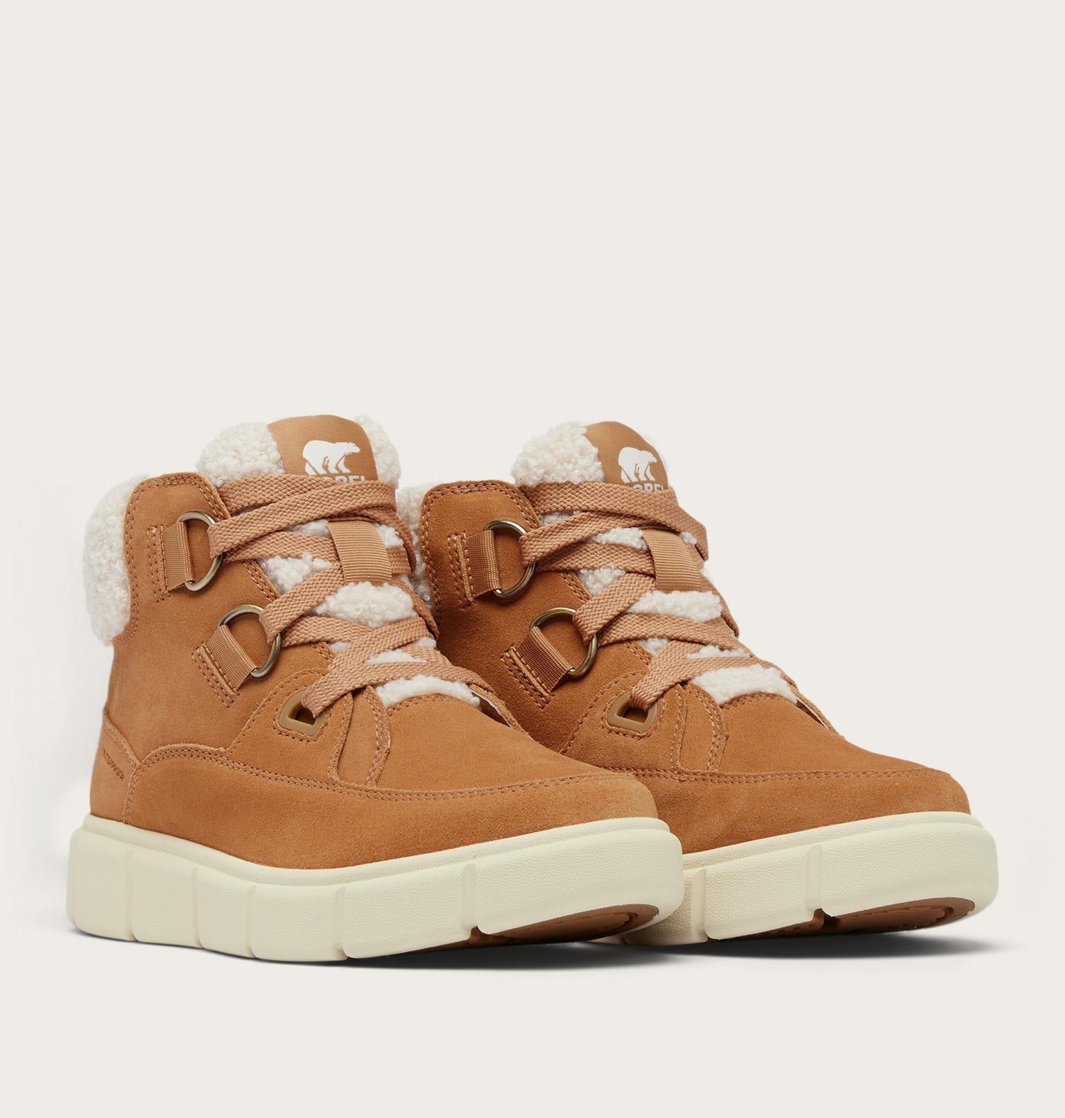SOREL EXPLORER™ III NW Lace Women's Waterproof Boot - Tawny Buff, Sea Salt