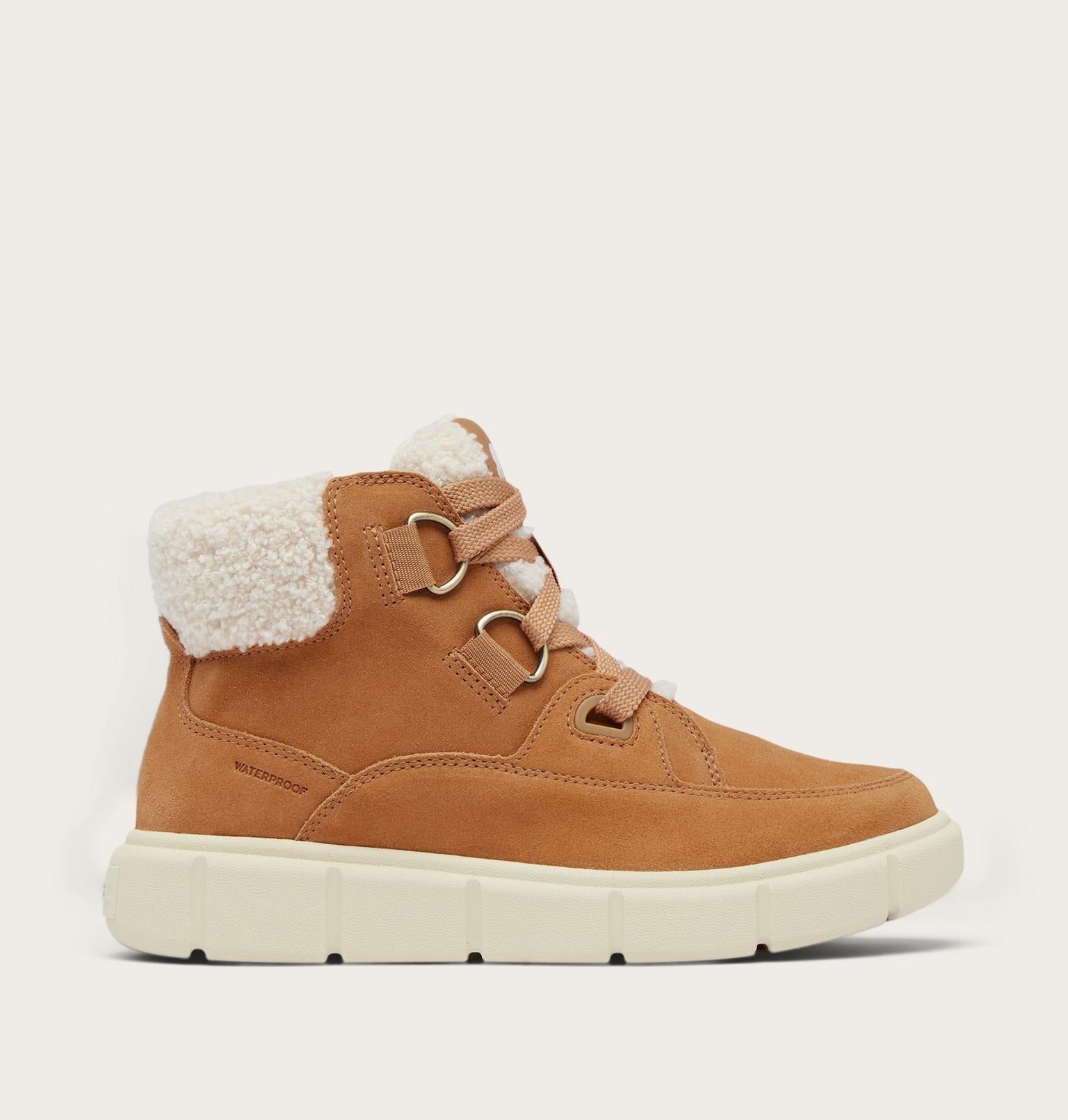 SOREL EXPLORER™ III NW Lace Women's Waterproof Boot - Tawny Buff, Sea Salt