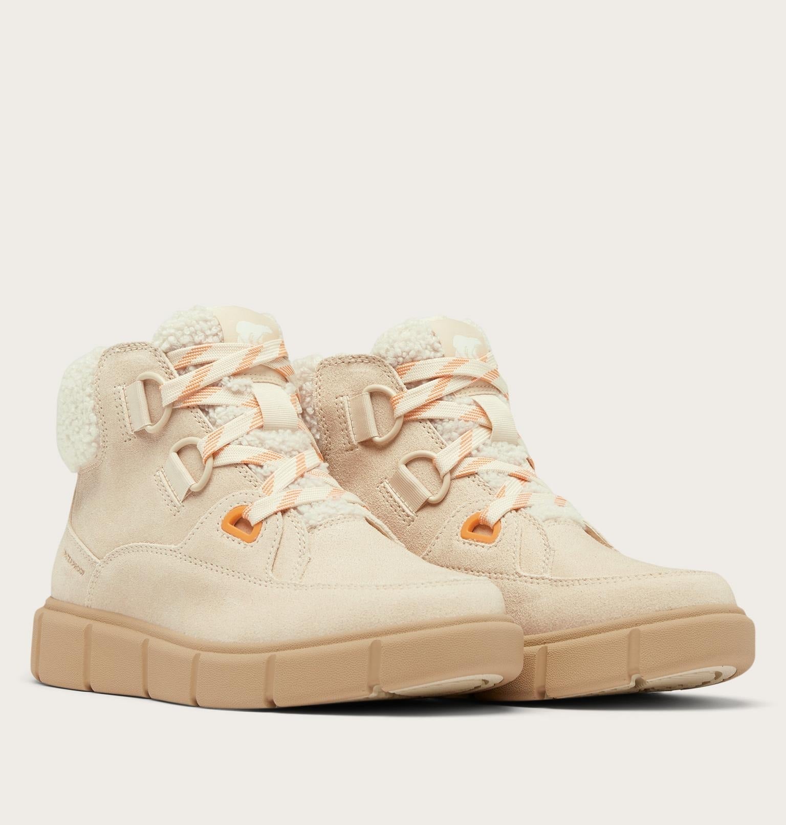 SOREL EXPLORER™ III NW Lace Women's Waterproof Boot - Honey White, Sea Salt