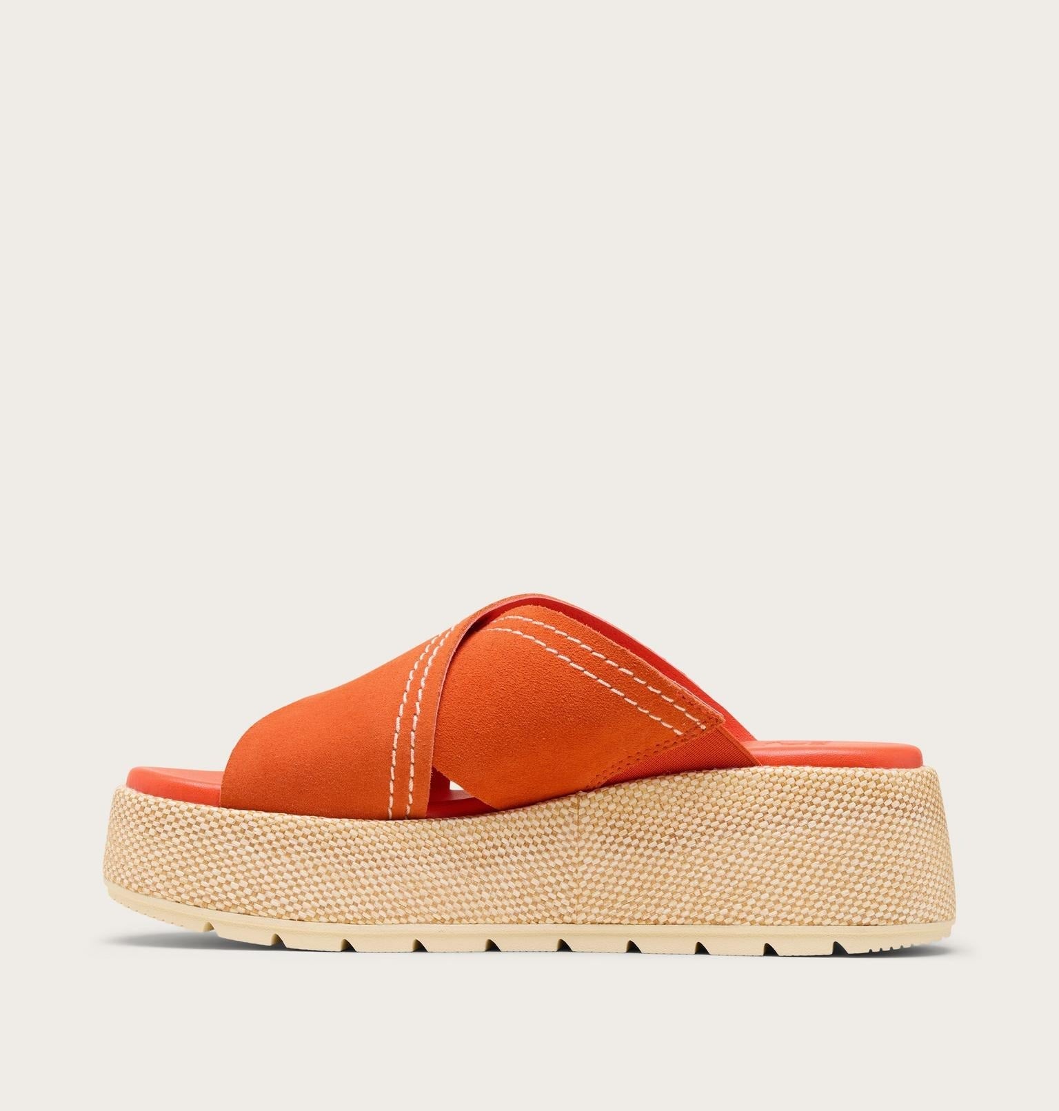 Sunpeak™ Platform Slide Women's Sandal - Crimson Fire, Honey White