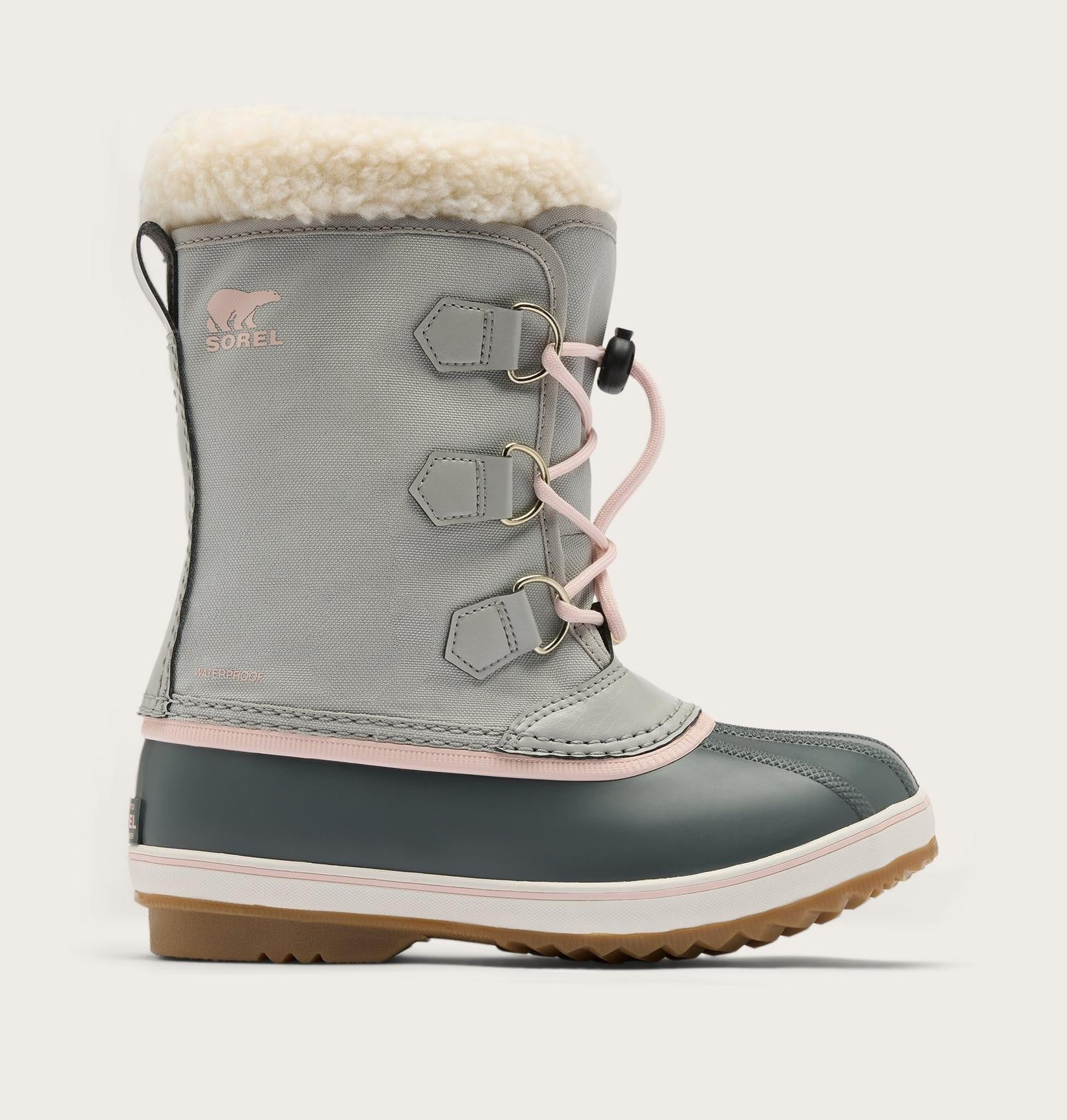 Big Kids Yoot PAC™ Nylon Winter Boot - Dove, Gum 2