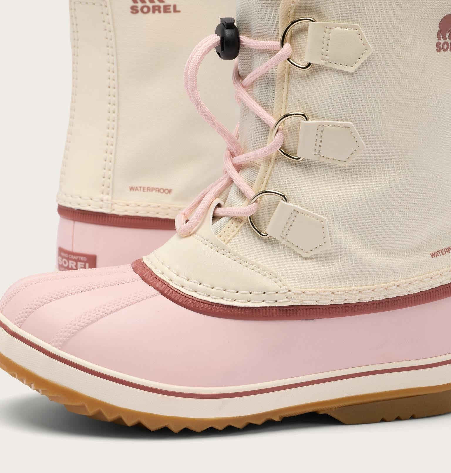 Big Kids Yoot PAC™ Nylon Winter Boot - Snow, Pink Salt