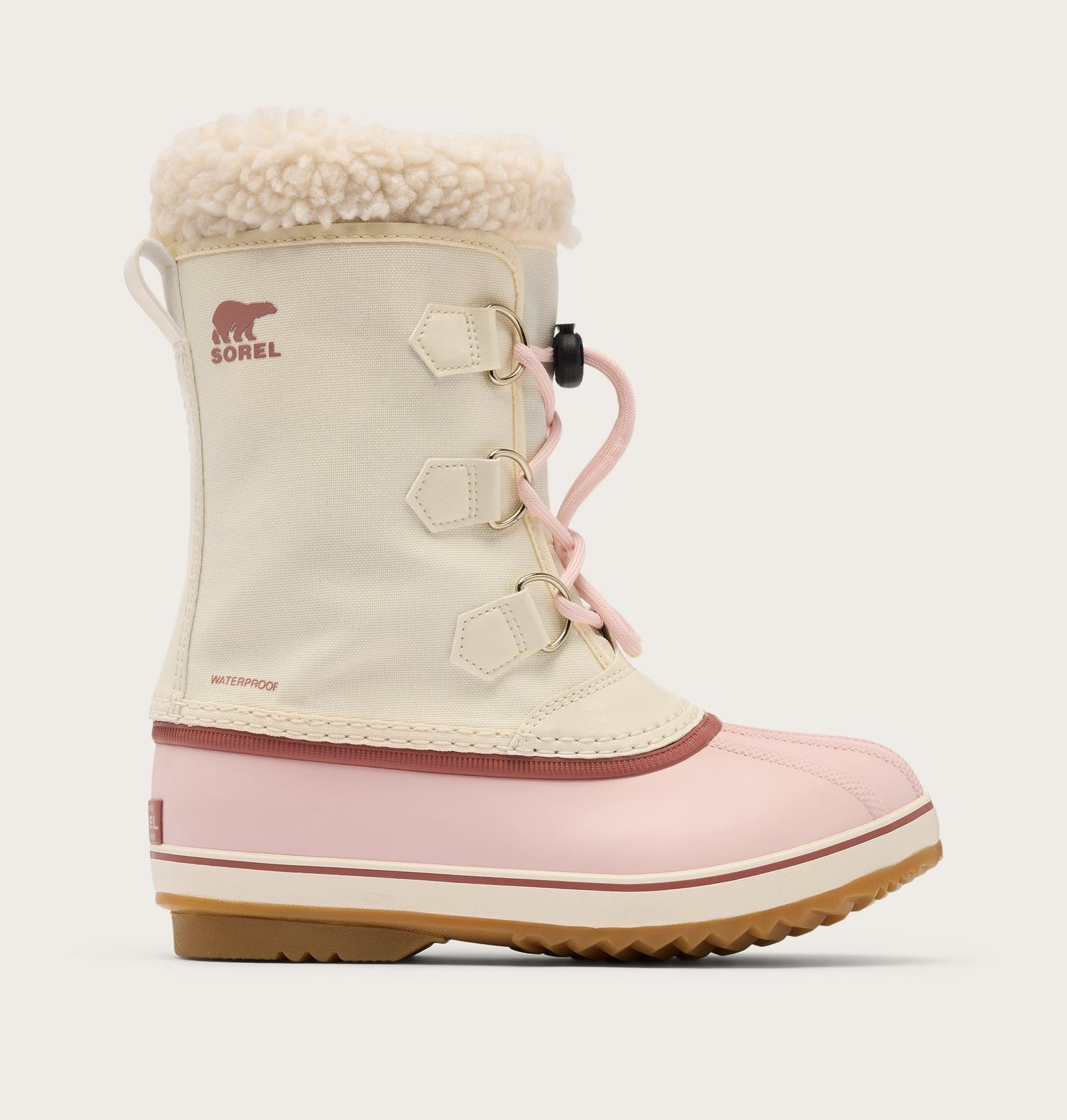 Big Kids Yoot PAC™ Nylon Winter Boot - Snow, Pink Salt
