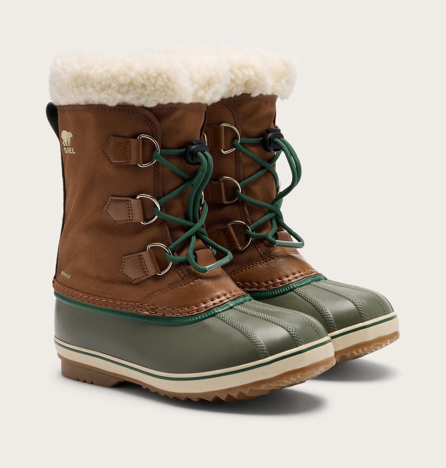 Big Kids Yoot PAC™ Nylon Winter Boot - Velvet Tan, Stone Green