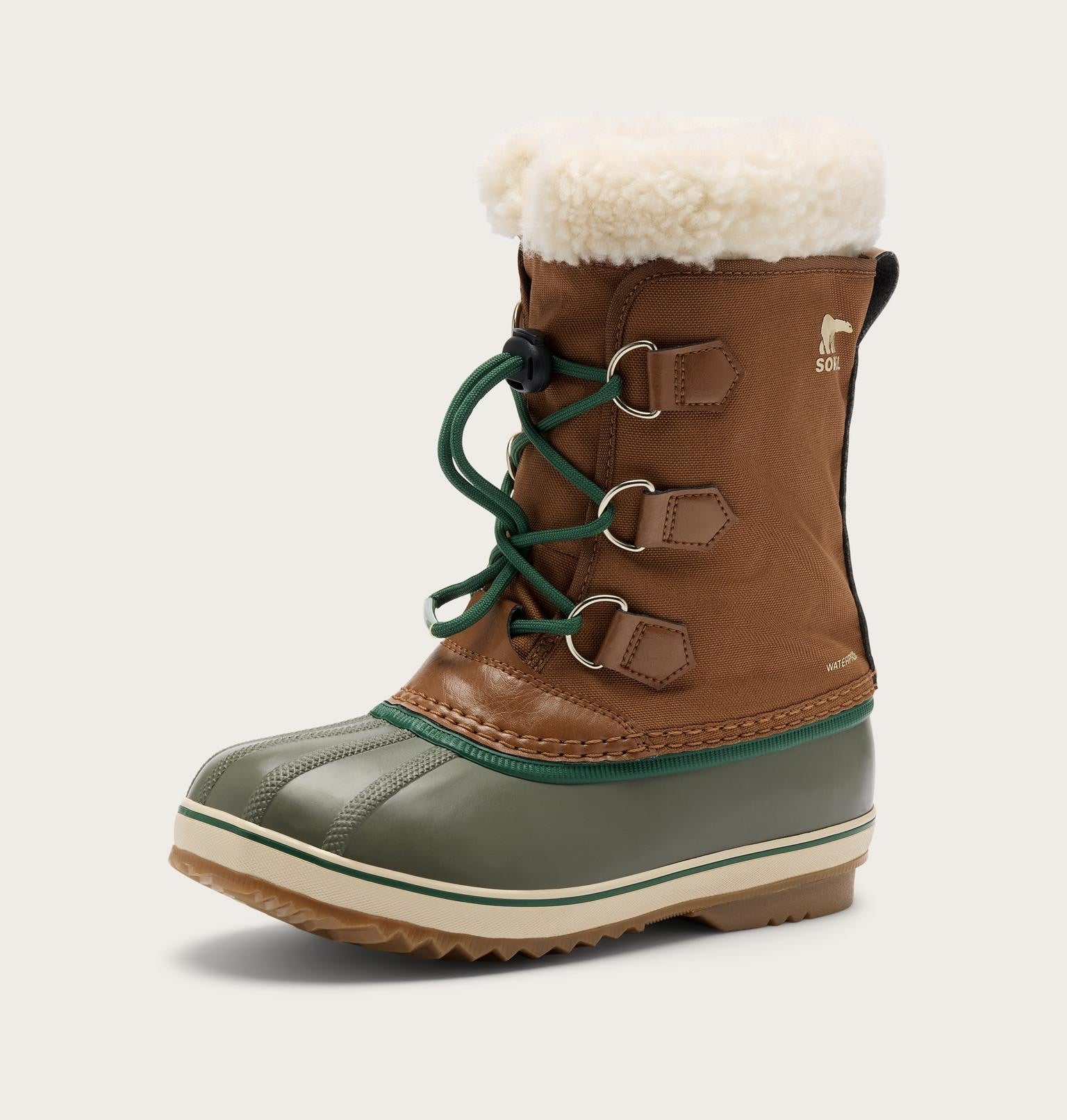 Little Kids Yoot PAC™ Nylon Winterboot - Velvet Tan, Stone Green